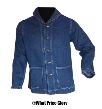 US Navy WWII Shawl Collar Denim Jacket